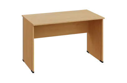 EPL 17 - 12 stůl kancelářský, dřevěná podnož, deska 18 mm, široký 1200 mm, javor horský